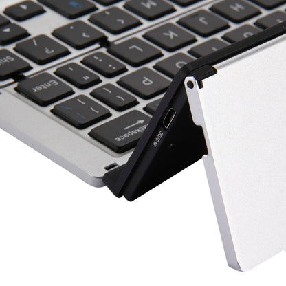 F18 Ultra-slim Rechargeable Foldable 58 Keys Bluetooth Wireless Keyboard with Holder