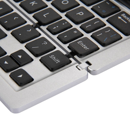 F18 Ultra-slim Rechargeable Foldable 58 Keys Bluetooth Wireless Keyboard with Holder