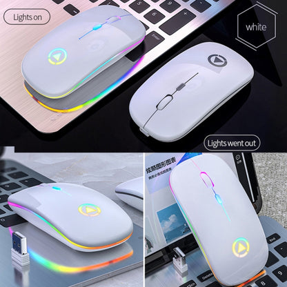 YINDIAO A2 2.4GHz 1600DPI 3-modes Adjustable RGB Light Rechargeable Wireless Silent Mouse