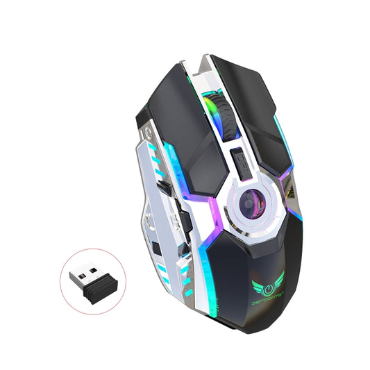ZERODATE T30 2,4 ГГц 2400 точек на дюйм, трехскоростная регулируемая RGB-подсветка, беспроводная оптическая мышь