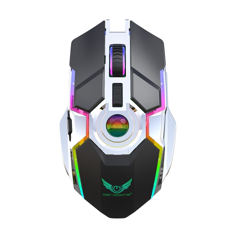 ZERODATE T30 2,4 ГГц 2400 точек на дюйм, трехскоростная регулируемая RGB-подсветка, беспроводная оптическая мышь