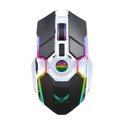 ZERODATE T30 2,4 ГГц 2400 точек на дюйм, трехскоростная регулируемая RGB-подсветка, беспроводная оптическая мышь