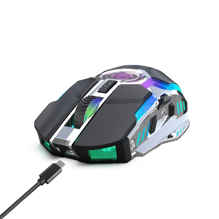 ZERODATE T30 2,4 ГГц 2400 точек на дюйм, трехскоростная регулируемая RGB-подсветка, беспроводная оптическая мышь
