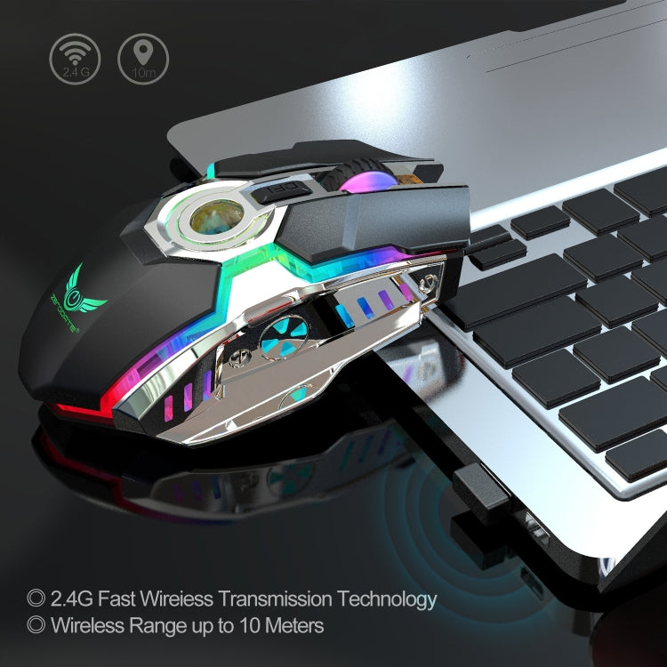 ZERODATE T30 2,4 ГГц 2400 точек на дюйм, трехскоростная регулируемая RGB-подсветка, беспроводная оптическая мышь