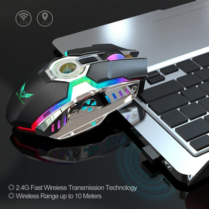 ZERODATE T30 2,4 ГГц 2400 точек на дюйм, трехскоростная регулируемая RGB-подсветка, беспроводная оптическая мышь