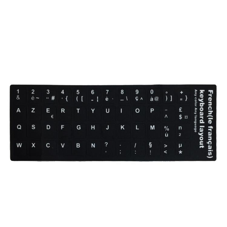 French Learning Keyboard Layout Sticker for Laptop / Desktop Computer Keyboard