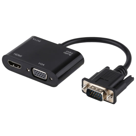 2 в 1 VGA - HDMI + VGA 15-контактный HDTV-адаптер-конвертер со звуком