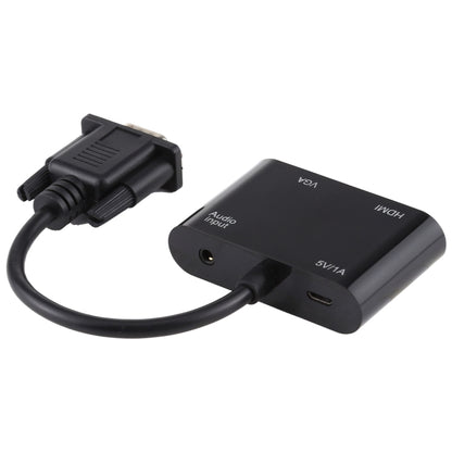2 в 1 VGA - HDMI + VGA 15-контактный HDTV-адаптер-конвертер со звуком