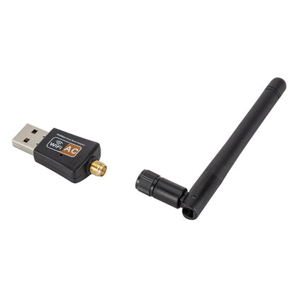Двухдиапазонный USB-WIFI-адаптер переменного тока 600 Мбит/с 2,4 ГГц + 5 Гц с антенной