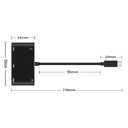 Конвертер USB-C/Type-C в HDMI/VGA/USB 3.0/PD