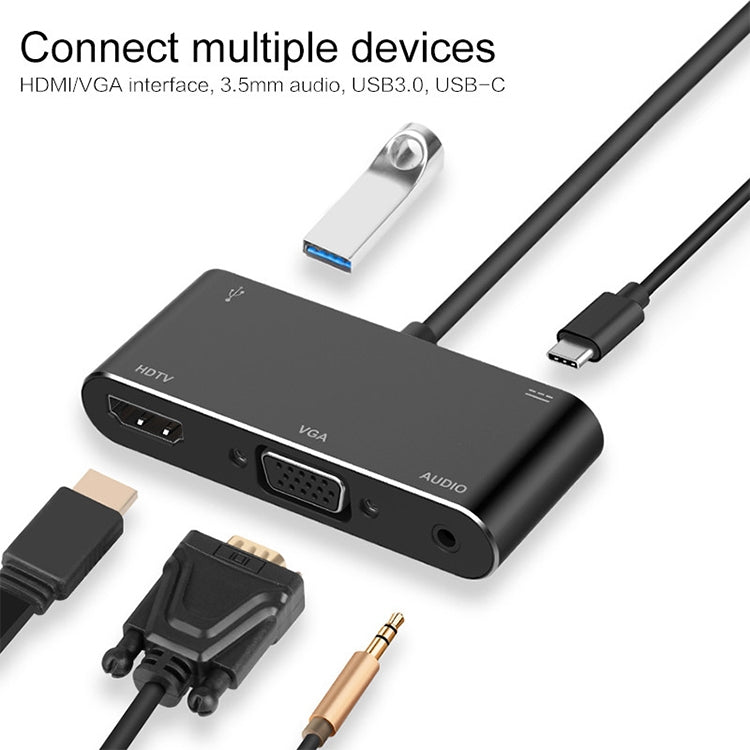 Конвертер USB-C/Type-C в HDMI/VGA/USB 3.0/PD