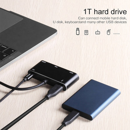Конвертер USB-C/Type-C в HDMI/VGA/USB 3.0/PD