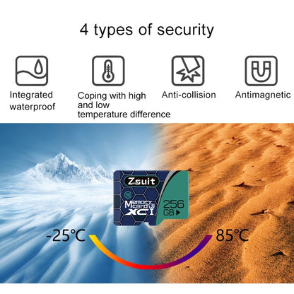 Карта памяти Zsuit 64 ГБ High Speed ​​Class10 Silver Grey TF (Micro SD)
