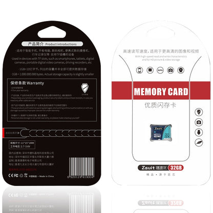 Карта памяти Zsuit 64 ГБ High Speed ​​Class10 Silver Grey TF (Micro SD)