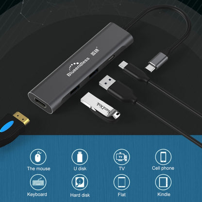 Blueendless 4 в 1 многофункциональная док-станция расширения Type-C / USB-C на HDMI + PD + Dual USB 3.0 HUB