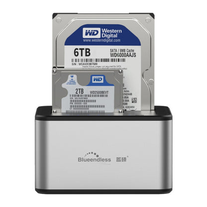Док-станция для жёстких дисков Blueendless 2,5/3,5 дюйма SATA USB 3.0 с двумя отсеками и функцией автономного копирования
