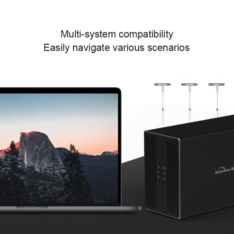 Внешний корпус для комбинированного RAID-массива Blueendless Type-C/USB-C с 3,5-дюймовым отсеком и двумя отсеками для жестких дисков
