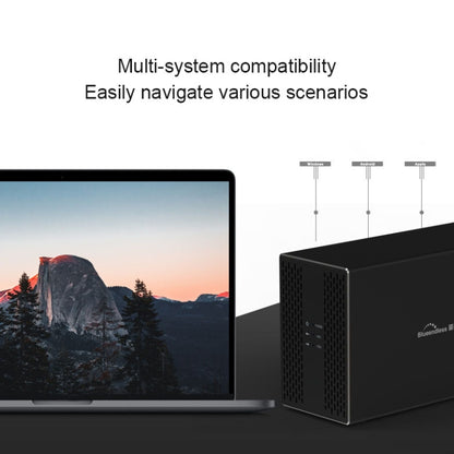 Внешний корпус для комбинированного RAID-массива Blueendless Type-C/USB-C с 3,5-дюймовым отсеком и двумя отсеками для жестких дисков
