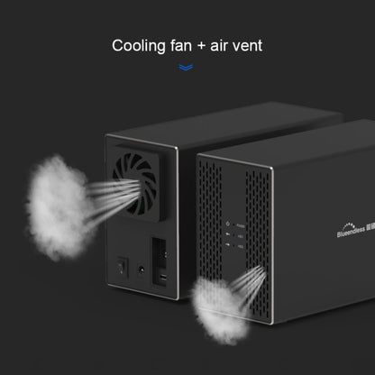 Внешний корпус для комбинированного RAID-массива Blueendless Type-C/USB-C с 3,5-дюймовым отсеком и двумя отсеками для жестких дисков