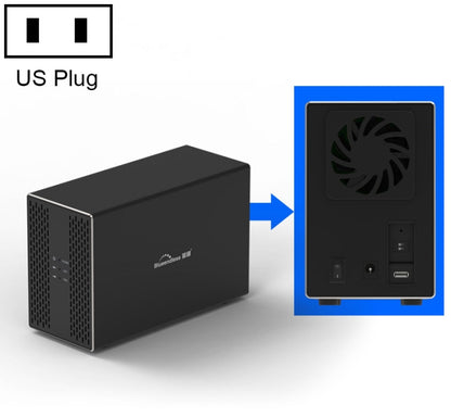 Внешний корпус для комбинированного RAID-массива Blueendless Type-C/USB-C с 3,5-дюймовым отсеком и двумя отсеками для жестких дисков