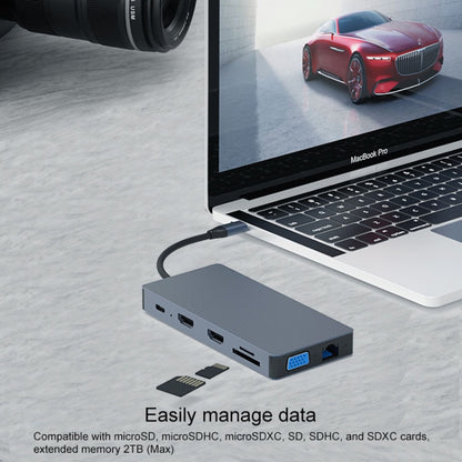 Многофункциональная док-станция расширения Blueendless 12 в 1 Type-C / USB-C HUB