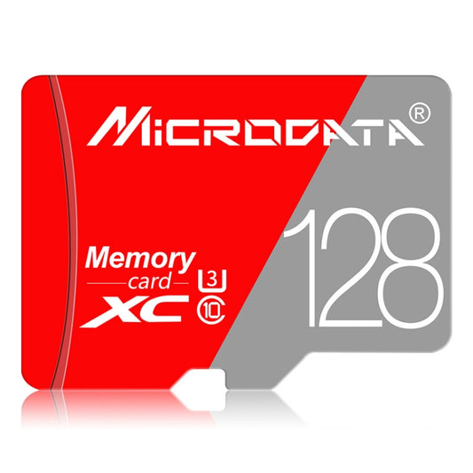 Карта памяти Microdata 128 ГБ Class10, красно-серая, TF (Micro SD)