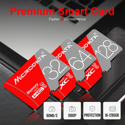 Карта памяти Microdata 128 ГБ Class10, красно-серая, TF (Micro SD)