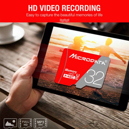 Карта памяти Microdata 128 ГБ Class10, красно-серая, TF (Micro SD)
