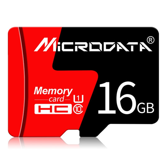 Карта памяти Microdata 16 ГБ U1 красно-черная TF (Micro SD)