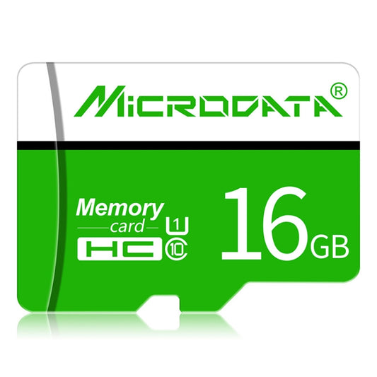 Карта памяти Microdata 16 ГБ U1 зелено-белая TF (Micro SD)
