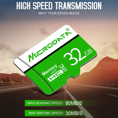 Карта памяти Microdata 16 ГБ U1 зелено-белая TF (Micro SD)