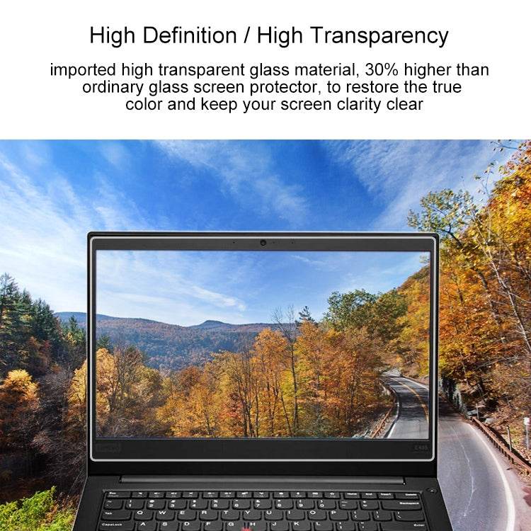 0.4mm 9H Surface Hardness Full Screen Tempered Glass Film for Lenovo ThinkPad E485 14 inch - Zyvoza.shop