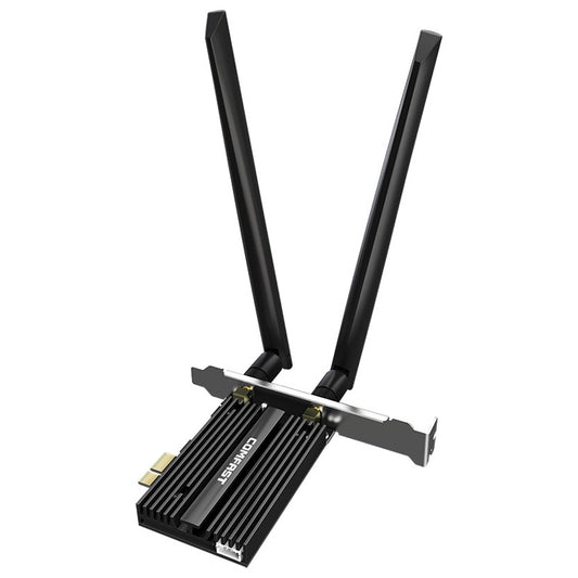 Сетевая карта COMFAST CF-AX210 PRO 5374 Мбит/с, трёхдиапазонная, Bluetooth 5.2, Wi-Fi6E PCI-E, с радиатором