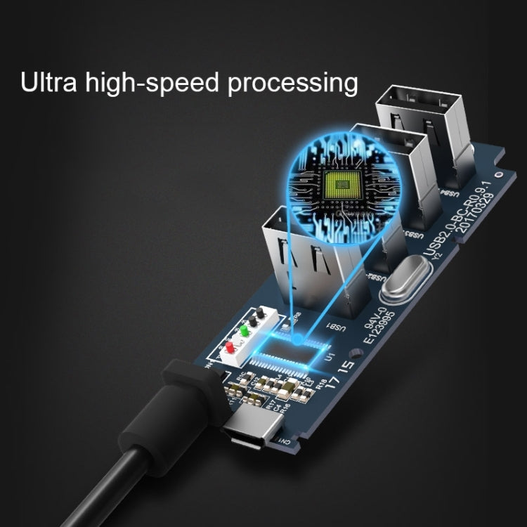 ORICO W5P-U3-30 настольный концентратор USB 3.0 на 4 порта с кабелем Micro USB 30 см