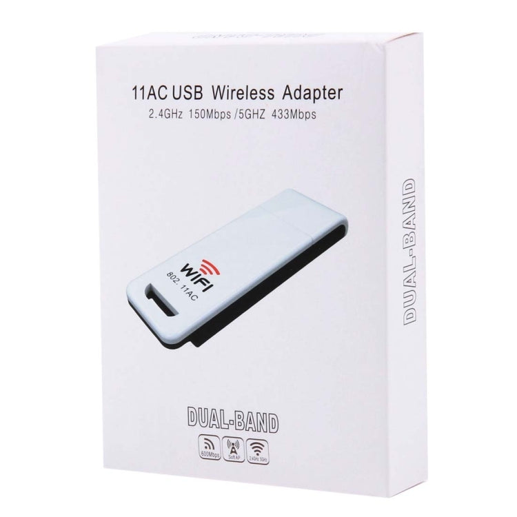 Двухдиапазонный беспроводной USB-адаптер WiFi 802.11ac с поддержкой 2,4 ГГц / 5 ГГц