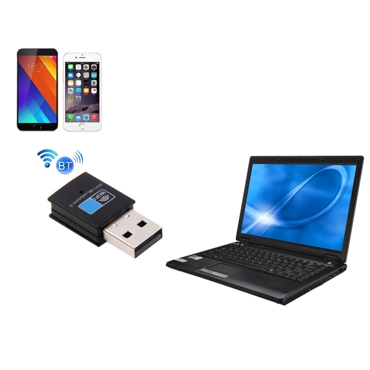 Беспроводной адаптер Bluetooth 4.0 + USB WiFi 2 в 1 со скоростью 150 Мбит/с и частотой 2,4 ГГц