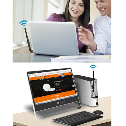 Беспроводной адаптер Bluetooth 4.0 + USB WiFi 2 в 1 со скоростью 150 Мбит/с и частотой 2,4 ГГц и внешней антенной 2D1