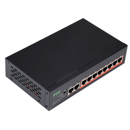 8 portu 10/100Mbps POE slēdzis IEEE802.3af barošanas avots Ethernet tīkla slēdzis IP kamerām, VoIP tālruņiem, piekļuves punktiem