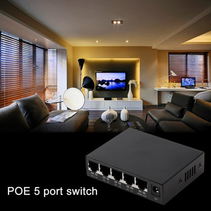 5 portu 10/100Mbps POE slēdzis IEEE802.3af barošanas avots Ethernet tīkla slēdzis IP kamerām, VoIP tālruņa piekļuves punktu ierīcēm