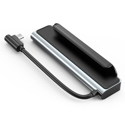 AD-065 6 vienā USB-C/Type-C uz 4K HDMI + SD/TF kartes slots + Type-C + 2 USB 3.0 aizmugurējā klipša stila daudzfunkcionāla dokstacija HUB