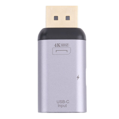 2 в 1 4K 60 Гц DP-штекер на USB-C/Type-C для зарядки + адаптер USB-C/Type-C (женский)