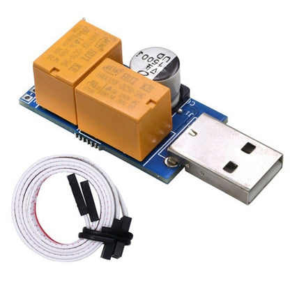 USB sargsuņa karte ar dubultu releju, bez uzraudzības, automātiska restartēšana, zils ekrāns, avārijas taimeris, pārstartēšana 24 stundu ieguves servera spēlēm