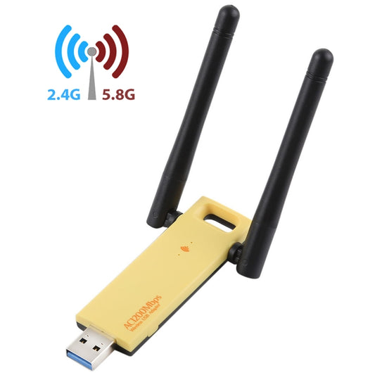 AC1200 Мбит/с 2,4 ГГц и 5 ГГц двухдиапазонный USB 3.0 WiFi-адаптер внешняя сетевая карта с 2 внешними антеннами