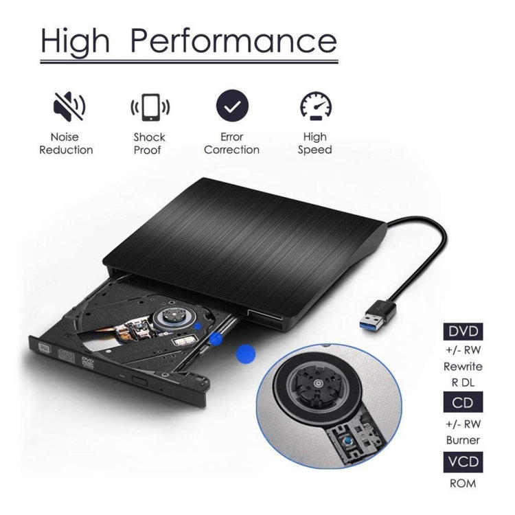 Внешний DVD-RW привод DVD/CD с матовой текстурой и функцией USB 3.0 POP-UP, внешний привод ODD и HDD