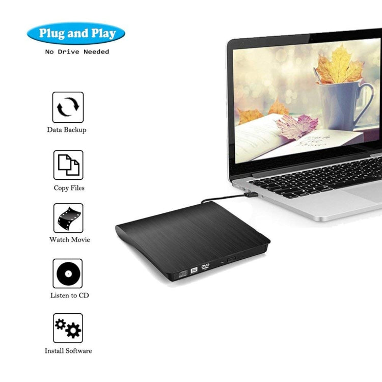 Внешний DVD-RW привод DVD/CD с матовой текстурой и функцией USB 3.0 POP-UP, внешний привод ODD и HDD