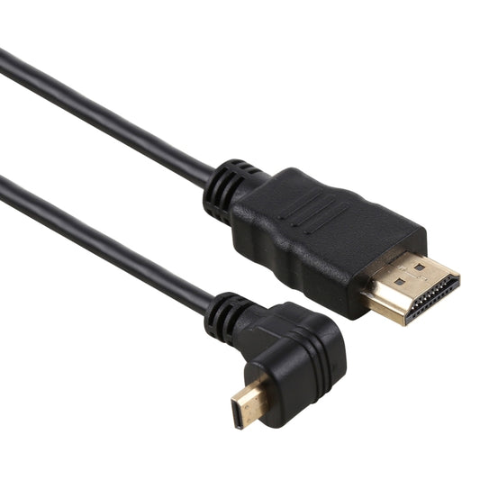Кабель-адаптер 30 см 4K HDMI «папа» на Micro HDMI «папа» с обратным угловым позолоченным разъемом