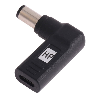 USB-C / Type-C Female to 7.4 x 5.0mm Male Plug Elbow Adapter Connector for HP Laptops