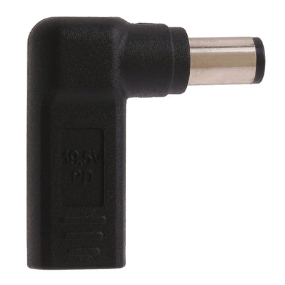 USB-C / Type-C Female to 7.4 x 5.0mm Male Plug Elbow Adapter Connector for HP Laptops