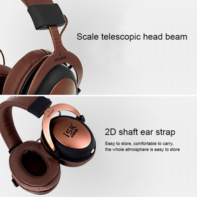 ISK MDH8500 Fully Enclosed Dynamic Stereo Monitor Wired Headset Noise Canceling Studio Headphone