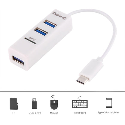 2 в 1 USB 3.1 USB-C / Type-C на USB 2.0 COMBO 3 порта HUB + TF кард-ридер